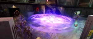 The purple orb of the GP-6K2 slowing a group of zombies, Firebase Z, Call of Duty Black Ops Cold War Zombies