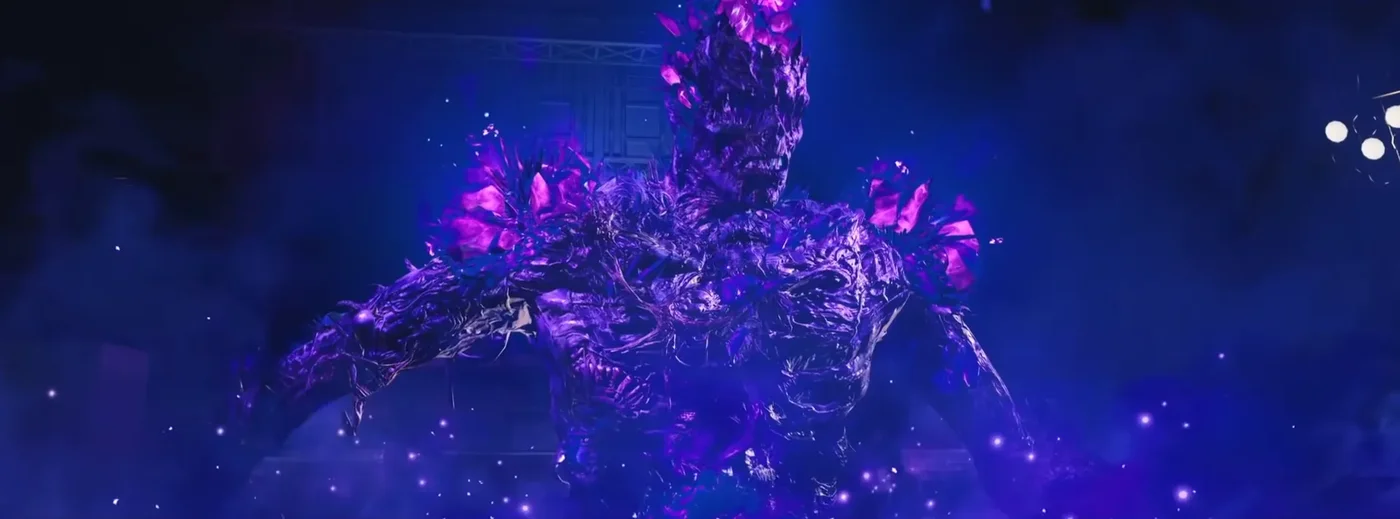 The Forsaken, a towering figure of purple crystal, cutscene, Forsaken, Call of Duty Black Ops Cold War Zombies