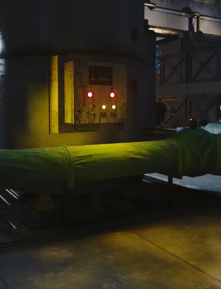 The control panel of a processing tank in Fuel Processing, Forsaken, Call of Duty Black Ops Cold War Zombies