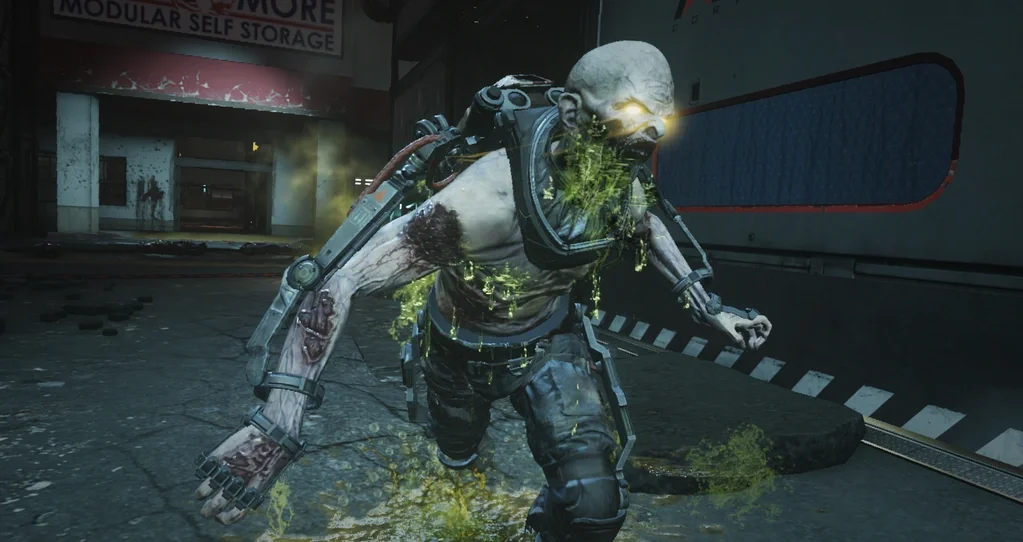 An Oozer zombie dripping green acid, Infection, Call of Duty Advanced Warfare Zombies