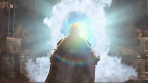 The High Priest of Chaos reaching into the portal in the Arena, ending cinematic, IX, Call of Duty Black Ops 4 Zombies