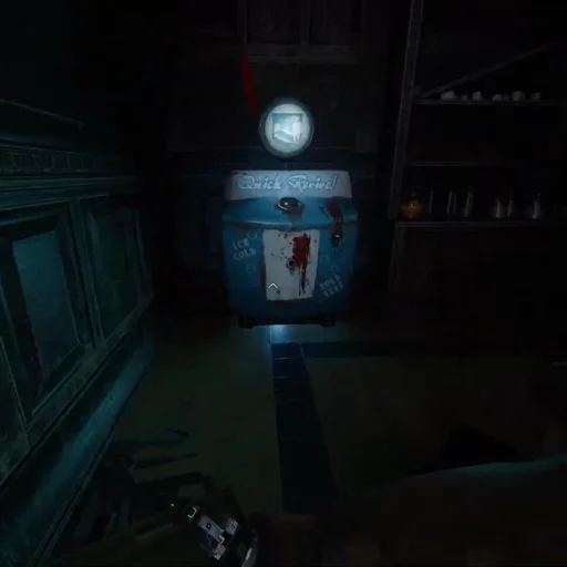 The Quick Revive machine glowing in the dark by the bar of the Lobby, Kino der Toten, Call of Duty Black Ops III Zombies