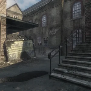 The Alley of Kino der Toten, its stairs and brick walls, Call of Duty Black Ops Zombies