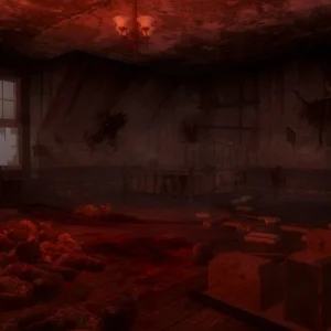 Samantha's room destroyed and soaked in red in Kino der Toten, Call of Duty Black Ops Zombies