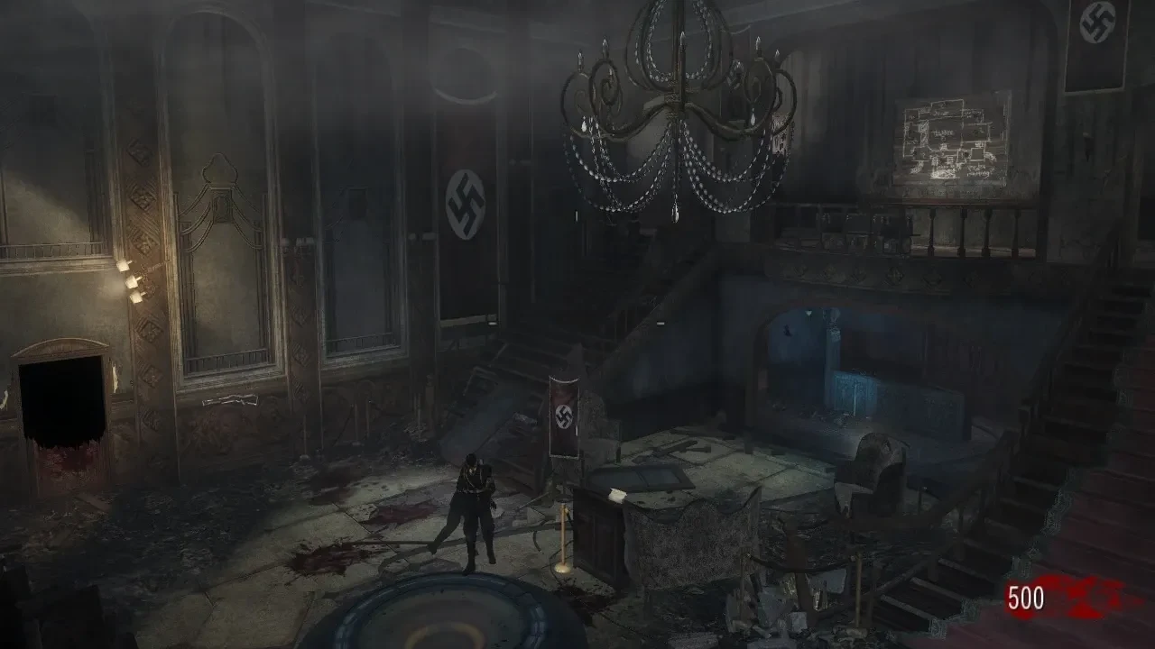 The Lobby of Kino der Toten, the spawn room, with zombies coming in at the start of a game, Call of Duty Black Ops Zombies