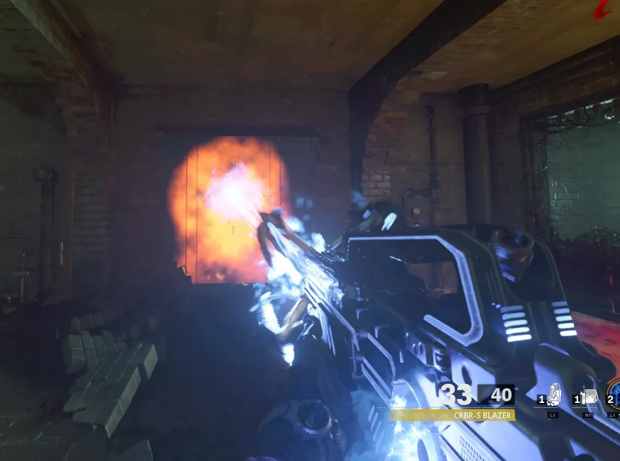 The CRBR-S Blazer melting the reinforced wall in the Sewer Access, Mauer der Toten, Call of Duty Black Ops Cold War Zombies