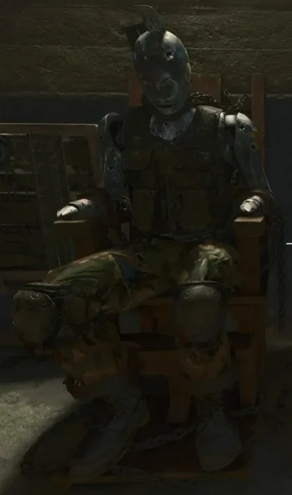 Klaus deactivated and chained to his chair in the CIA Safe House, Mauer der Toten, Call of Duty Black Ops Cold War Zombies