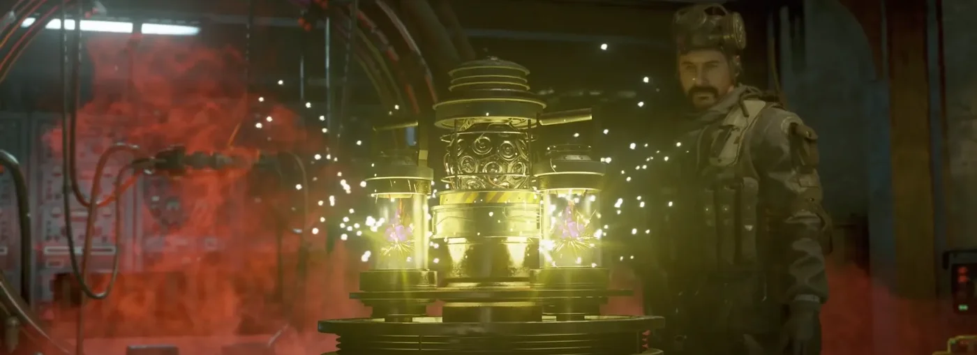 The Inversion Warhead charged with golden energy in the Secret Lab, Mauer der Toten, Call of Duty Black Ops Cold War Zombies