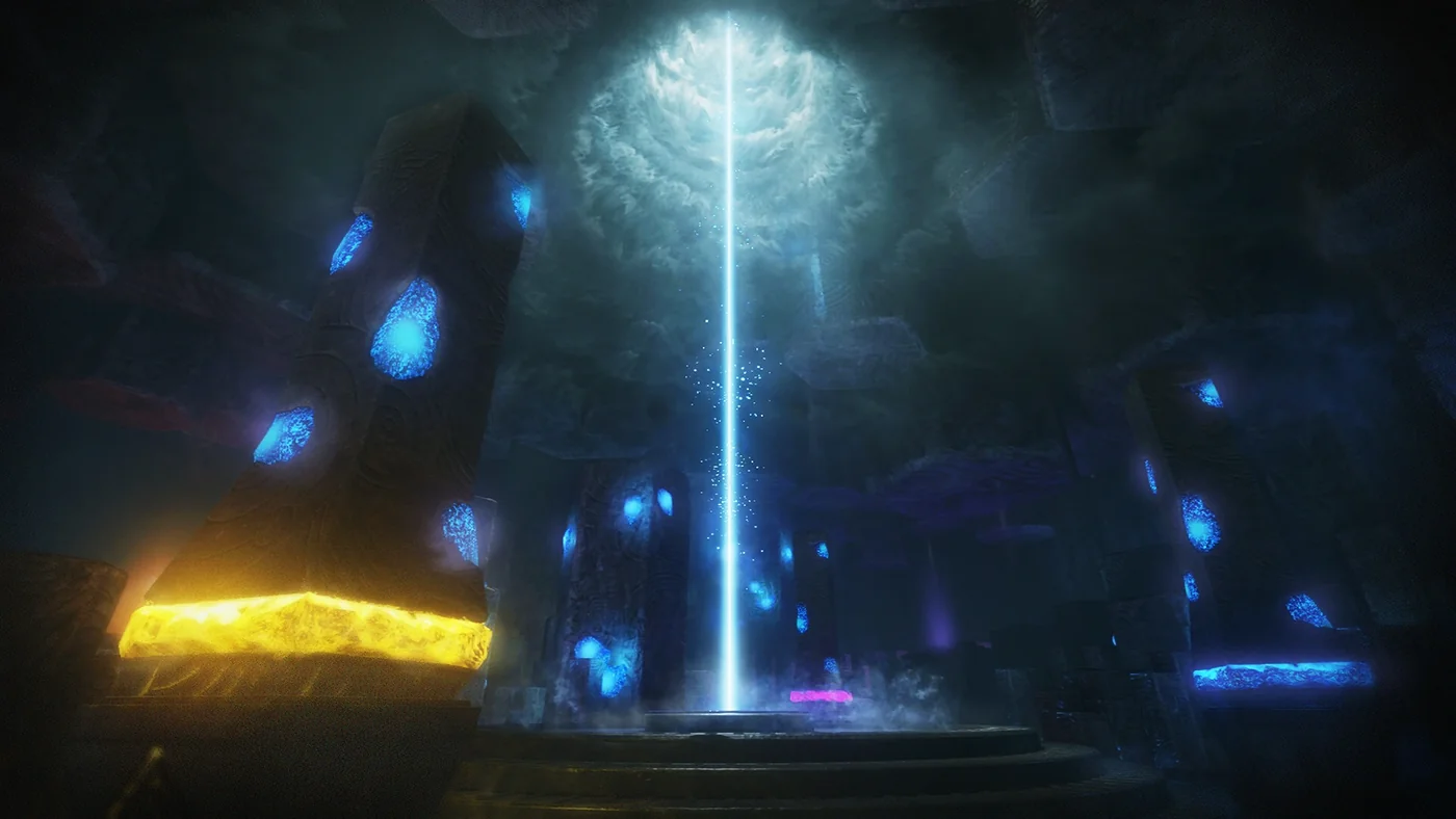 A beam of light rising in the Crazy Place, achievement image, Origins, Call of Duty Black Ops III Zombies