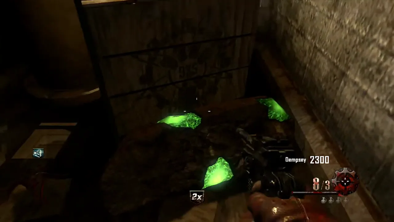 Green meteorite fragments in a corner of the starting room, the Archangel song in Origins, Call of Duty Black Ops II Zombies