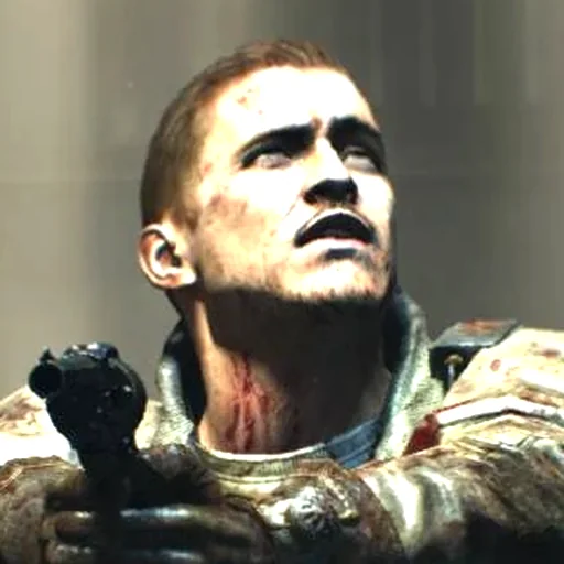 "Tank" Dempsey aiming his pistol, Origins intro cinematic, Call of Duty Black Ops II Zombies