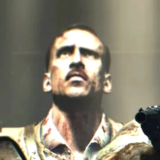 Edward Richtofen looking up, Origins intro cinematic, Call of Duty Black Ops II Zombies