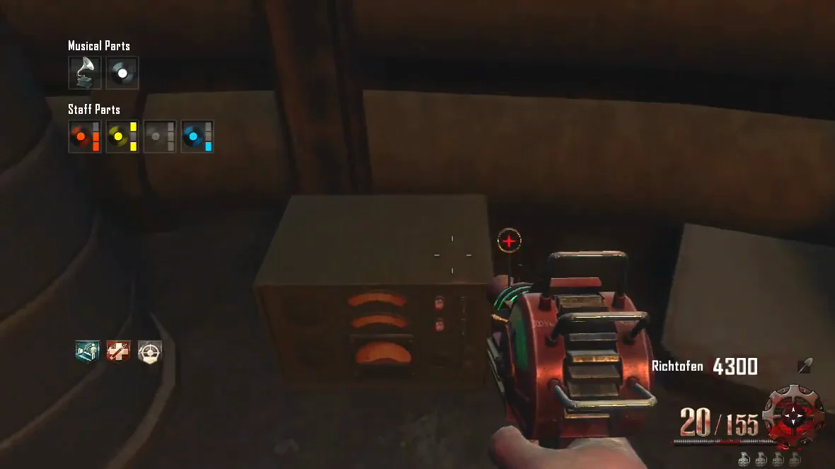 A red radio, one of the three radios of the Shepherd of Fire song in Origins, Call of Duty Black Ops II Zombies