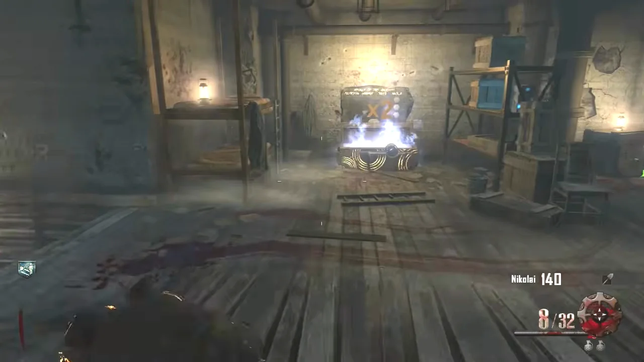 The Rituals of the Ancients box of the starting room handing out Double Points after the first capture in Origins, Call of Duty Black Ops II Zombies