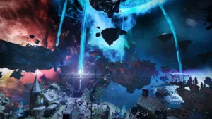The floating islands of Revelations seen from above, The Grand Tour achievement art, Call of Duty Black Ops III Zombies