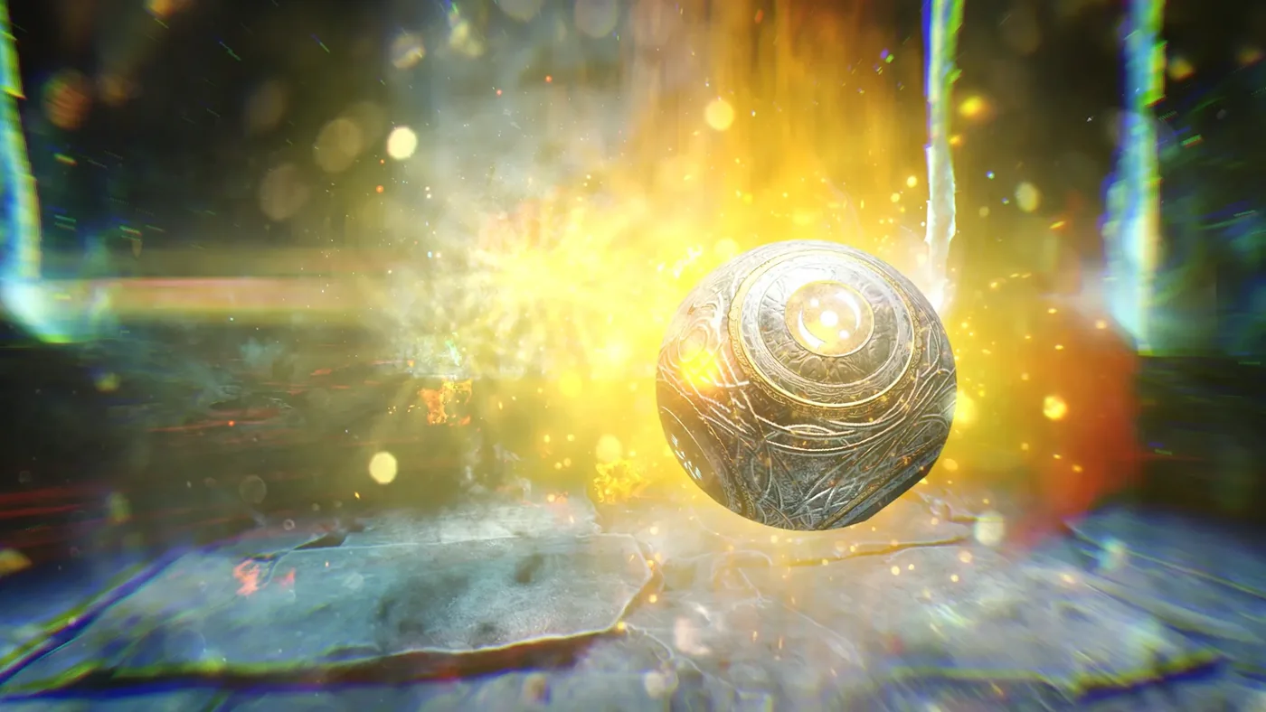 The Summoning Key glowing in a burst of light, For The Good Of All achievement art, Call of Duty Black Ops III Zombies