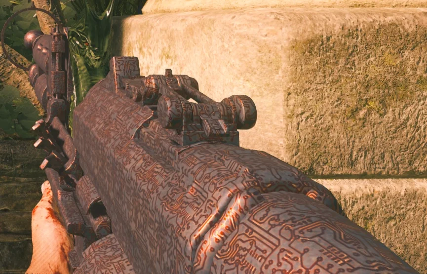 The Fractalizer, the Pack-a-Punched 31-79 JGb215, held in first person, Shangri-La, Call of Duty Black Ops III Zombies