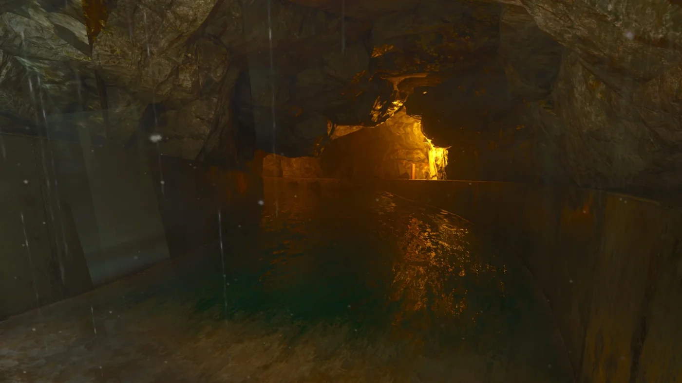 The Water Slide running down a dark tunnel, Shangri-La, Call of Duty Black Ops III Zombies