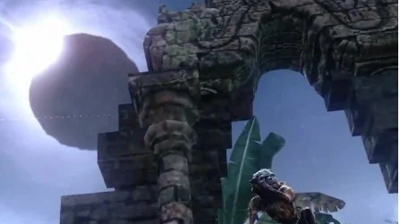 The eclipse over the temple ruins, a Zombie Monkey in the foreground, Shangri-La, Call of Duty Black Ops Zombies