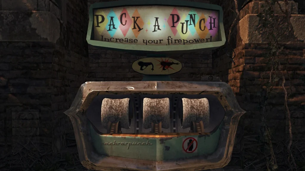 The Pack-a-Punch machine at the top of the temple, Shangri-La, Call of Duty Black Ops Zombies