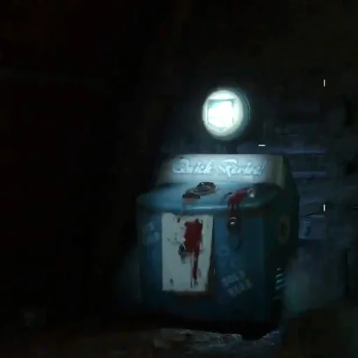 The Quick Revive machine in the dark corner of the spawn room, Shi No Numa, Call of Duty Black Ops III Zombies