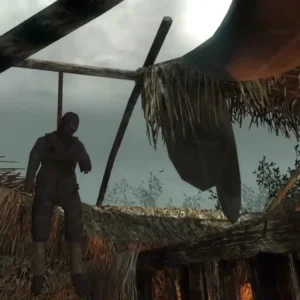 The body of Peter McCain hanging from the roof of the spawn room, Shi No Numa, Call of Duty Black Ops Zombies