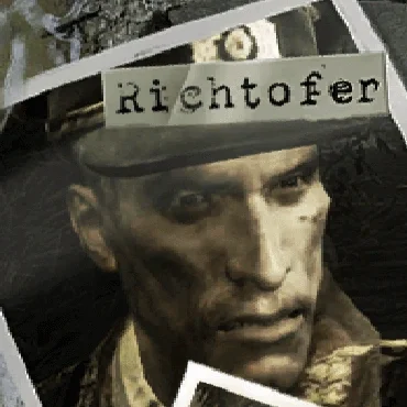 Photo of Edward Richtofen on the loading screen, labelled "Richtofer", Shi No Numa, Call of Duty World at War Zombies