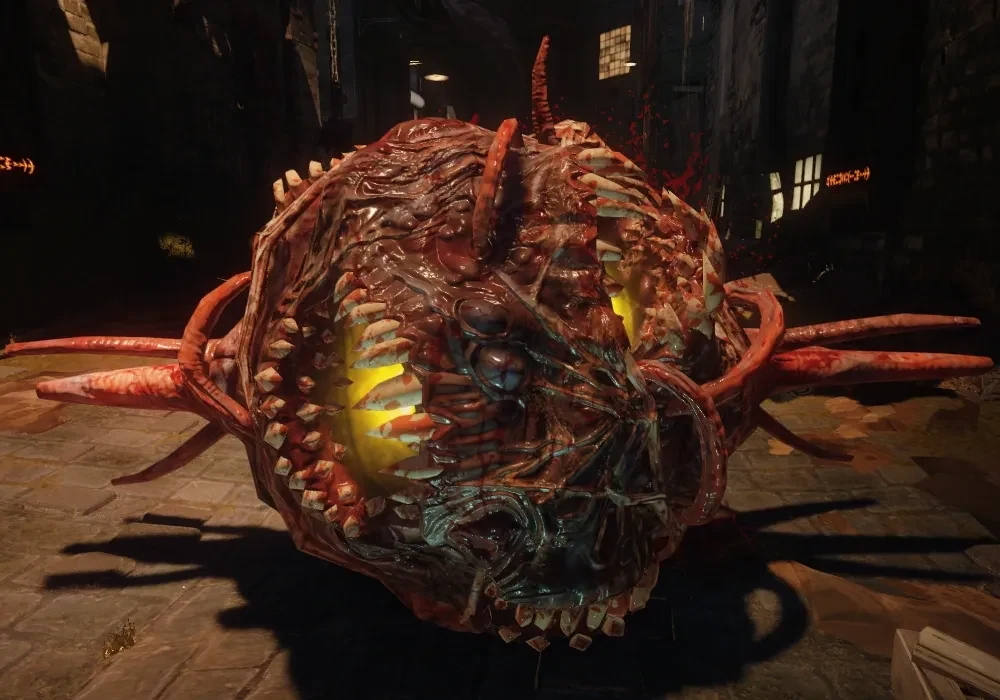 An Insanity Elemental with its glowing mouths, Shadows of Evil, Call of Duty Black Ops III Zombies