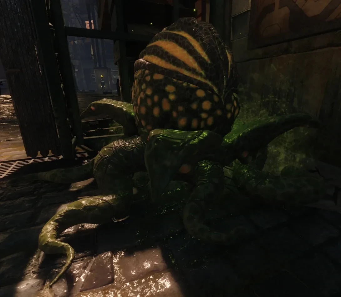 A green Harvest Pod on a wall, Shadows of Evil, Call of Duty Black Ops III Zombies