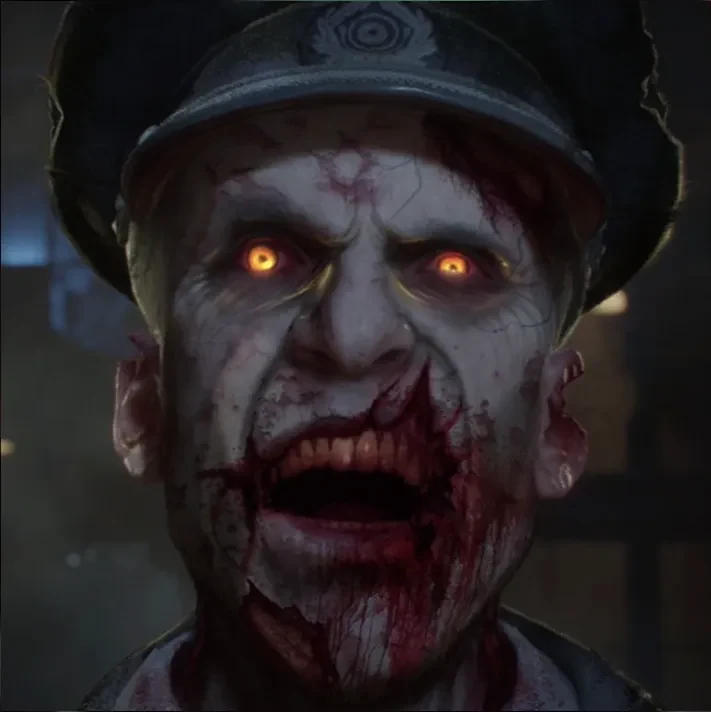 The zombified Richtofen of the jumpscare, Shadows of Evil, Call of Duty Black Ops III Zombies