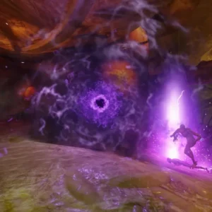 A purple black hole fired by the Apothicon Servant, Shadows of Evil, Call of Duty Black Ops III Zombies