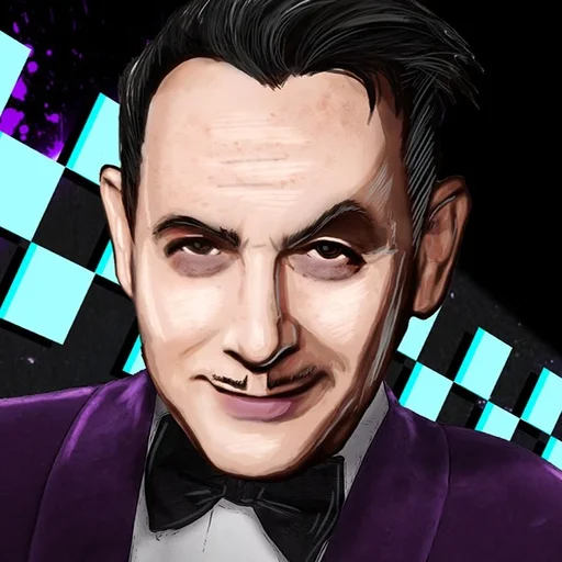 Willard Wyler in his purple tuxedo, character art, Spaceland, Call of Duty Infinite Warfare Zombies