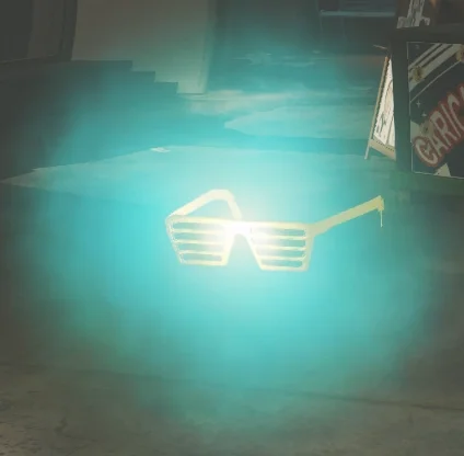 The Shades, white shutter sunglasses, lying on the ground, Spaceland, Call of Duty Infinite Warfare Zombies