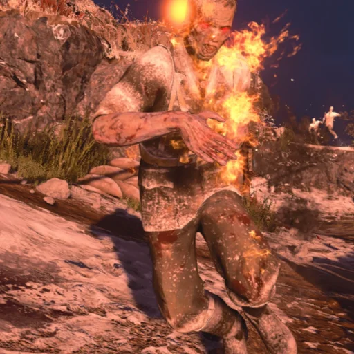 A burning Napalm Zombie on the snow, Tag der Toten, Call of Duty Black Ops 4 Zombies