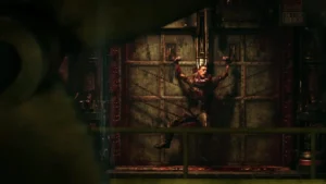 The Corpse Gate in the U-Boat Pens, a body chained to the door, The Darkest Shore, Call of Duty WWII Zombies
