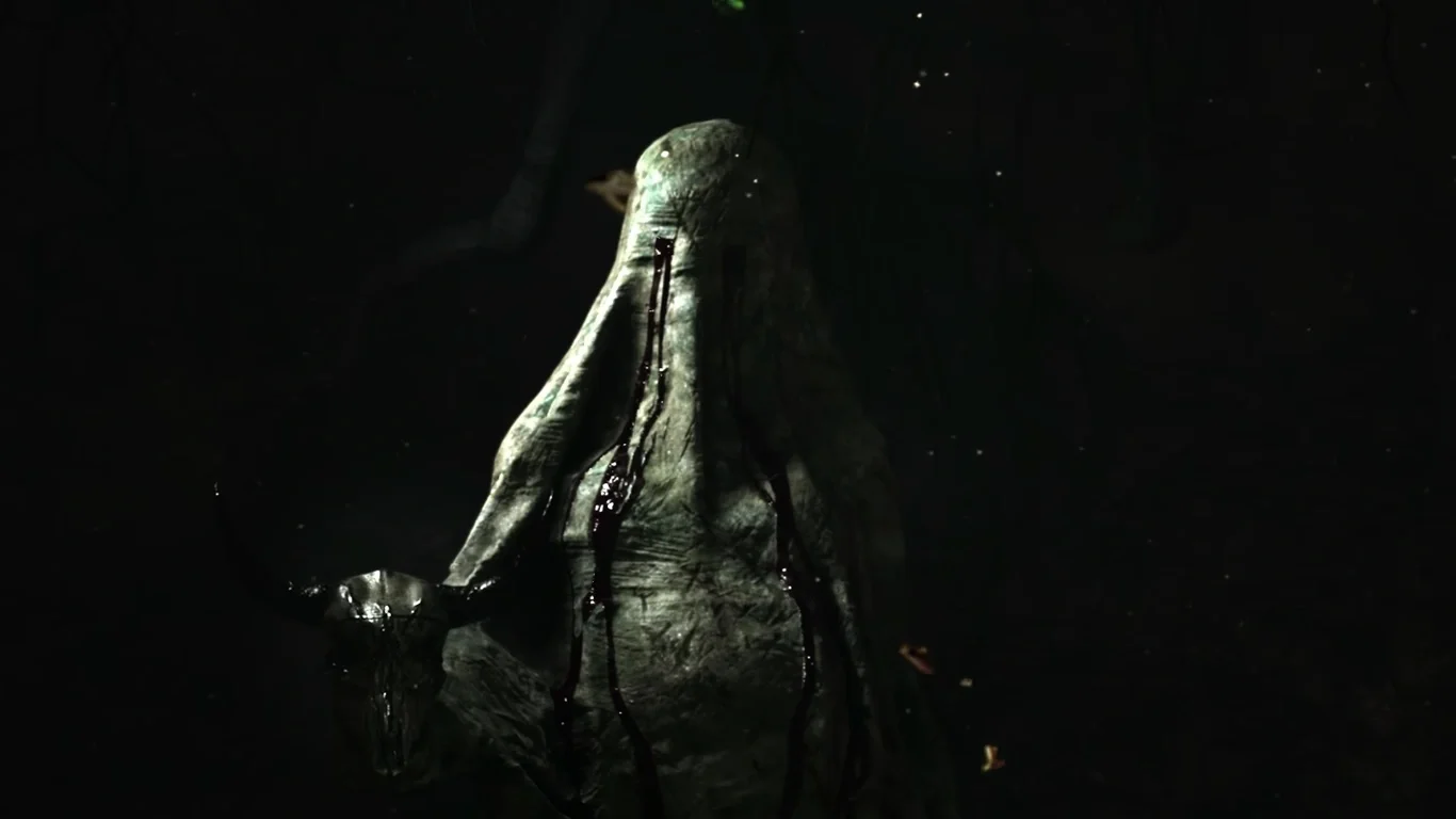 The veiled statue of Nerthus in her secret chamber, official in-game view, The Darkest Shore, Call of Duty WWII Zombies