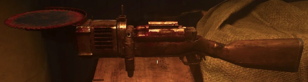The R.I.P. Saw, the upgraded Ripsaw, on a table, The Darkest Shore, Call of Duty WWII Zombies