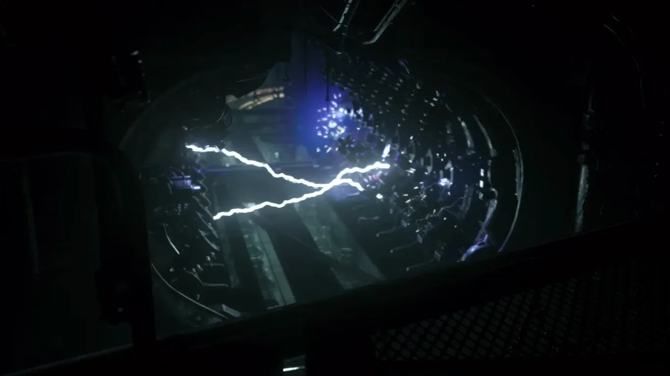 The Laboratory Trap, a round tunnel crossed by blue lightning, The Final Reich, Call of Duty WWII Zombies