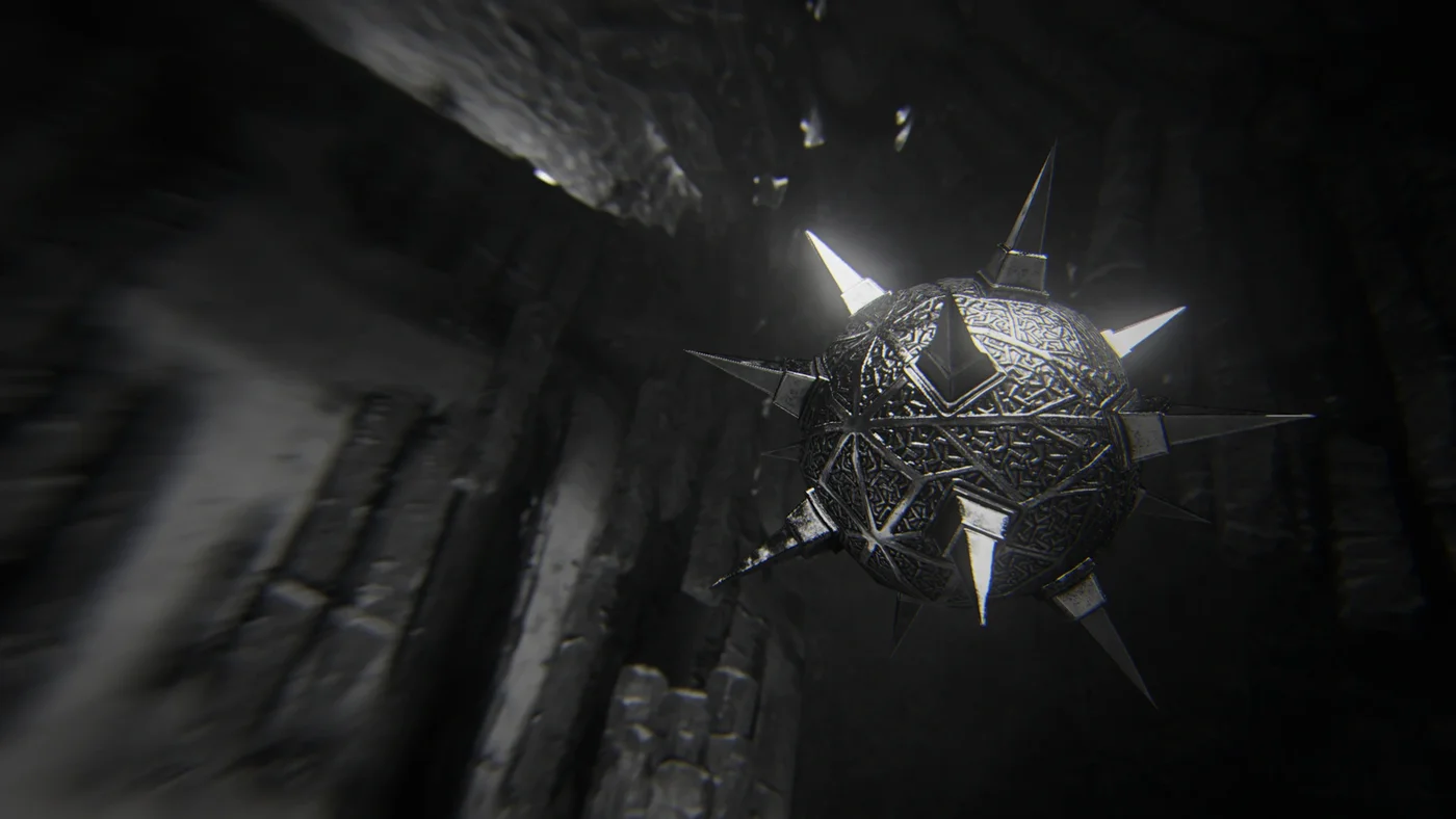 A spiked orb flying through a cave, art of the Go Long! achievement, The Frozen Dawn, Call of Duty WWII Zombies