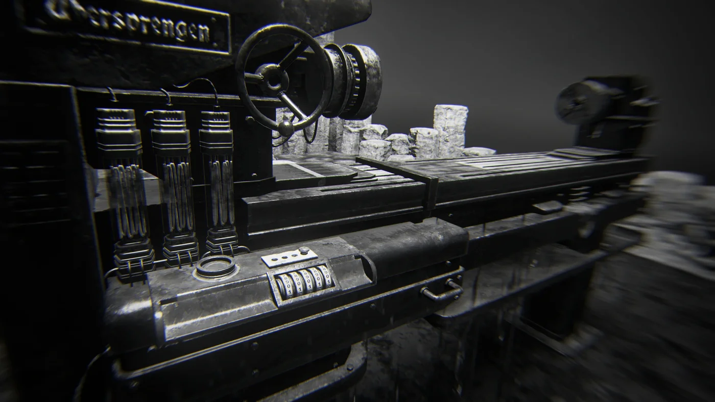 The Ubersprengen machine, art of the Superior Thulian Technology achievement, The Frozen Dawn, Call of Duty WWII Zombies