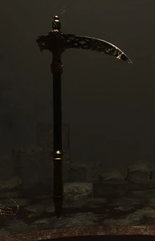 The Thulian Scythe standing upright in the dark, The Frozen Dawn, Call of Duty WWII Zombies