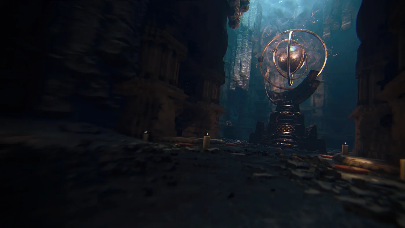 The Orrery in the candlelit Thulian Archives, The Frozen Dawn, Call of Duty WWII Zombies