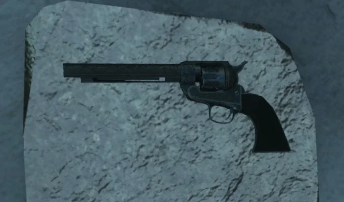 The Raven Claw revolver on a stone slab, The Frozen Dawn, Call of Duty WWII Zombies
