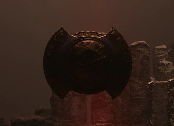 The Thulian Shield on a stone in the dark, The Frozen Dawn, Call of Duty WWII Zombies