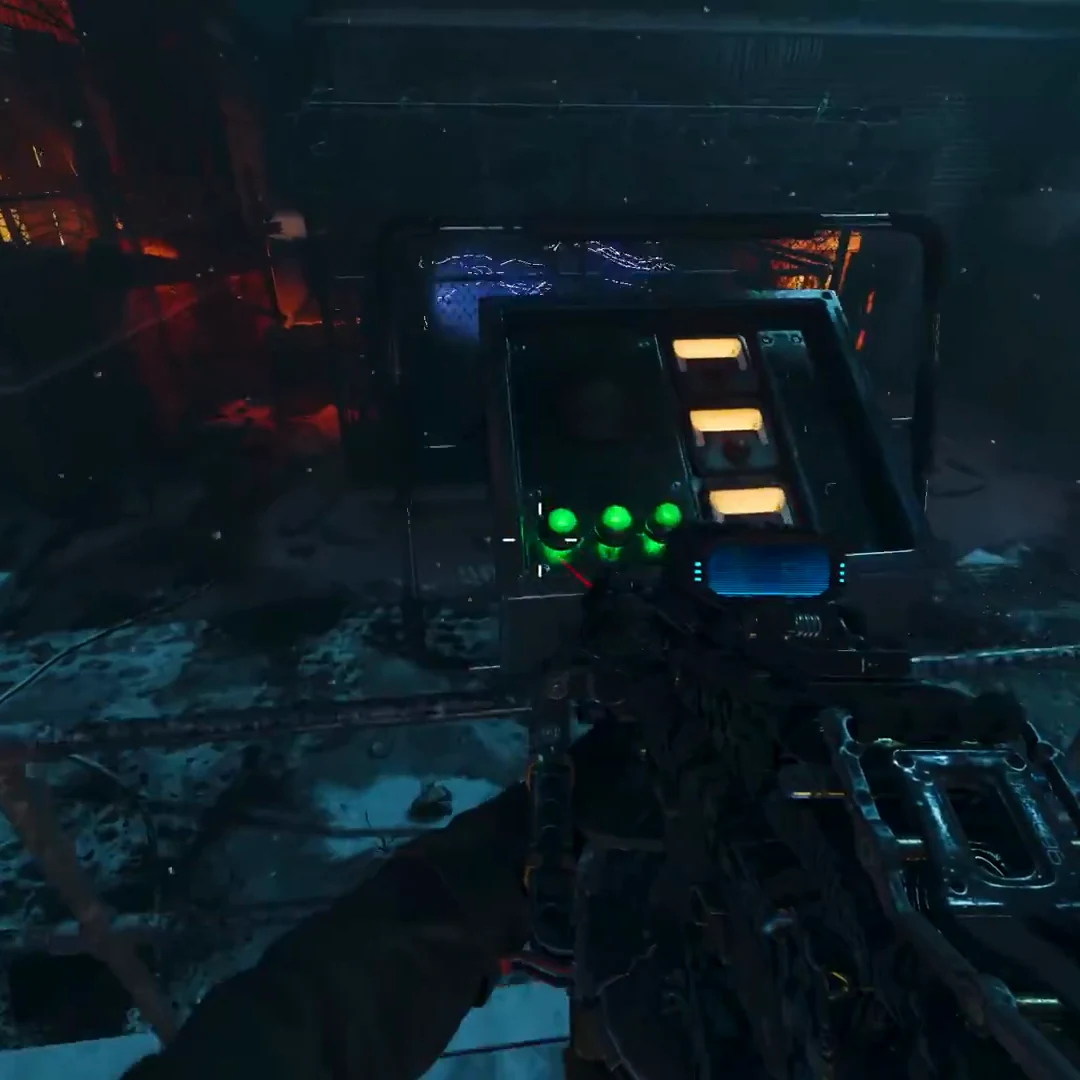 The panel by the mainframe with its three lights lit green, The Giant, Call of Duty Black Ops III Zombies