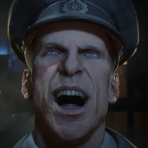 The original Richtofen laughing in his officer cap, intro cinematic, The Giant, Call of Duty Black Ops III Zombies