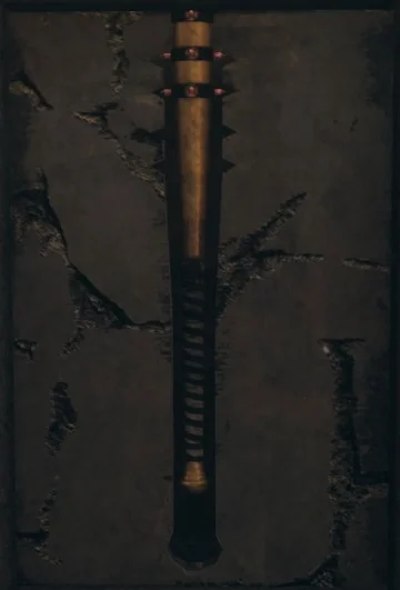 The Nachtmahr, a golden spiked bat, in its stone recess, The Shadowed Throne, Call of Duty WWII Zombies