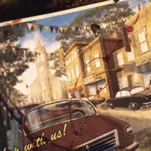 The main street, the shops and the old cars on the Town postcard, Town loading screen, Call of Duty Black Ops II Zombies
