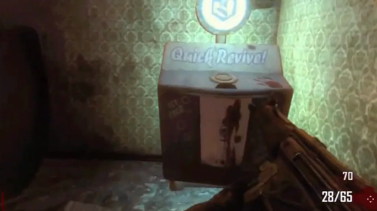 The Quick Revive machine on the upper floor of the bar in Town, Call of Duty Black Ops II Zombies