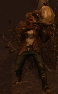 A Denizen clinging to the head of Russman in TranZit, Call of Duty Black Ops II Zombies